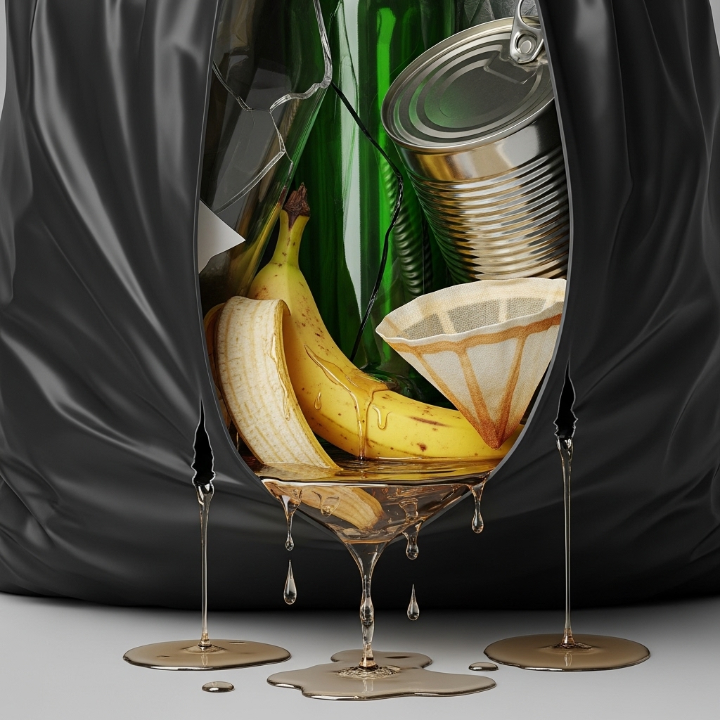 Рулоны плёнки и мешки для мусора на линии производства