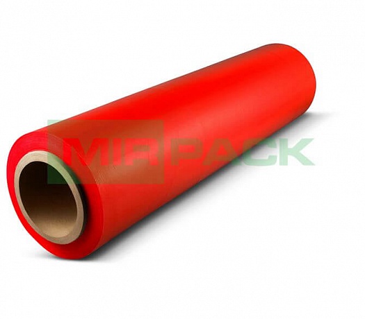 Стрейч пленка упаковочная 500 мм 17 мкм 1 кг красная - Вид 1