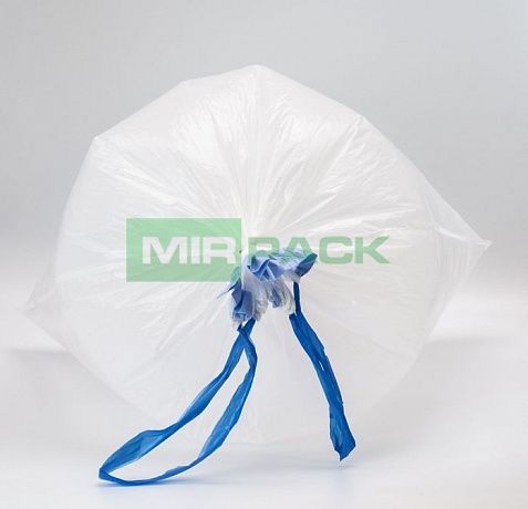 Мешки для мусора 35 л с завязками, белые, 18 мкм, 15 штук в рулоне - Вид 4